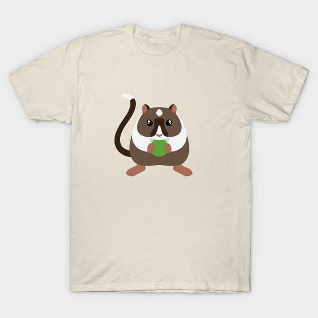 Gerbil Eating Grapes T-Shirt by Firestorm Fox